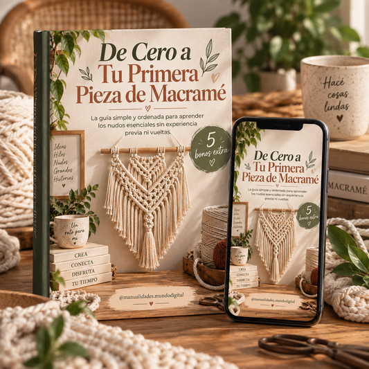 De Cero a Tu Primera Pieza de Macramé + 5 Bonos